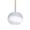 Besa Lighting Luna Stem Pendant, Opal-Frost, Satin Nickel Finish, 1x9W LED 1TT-477699-LED-SN - alternate 1